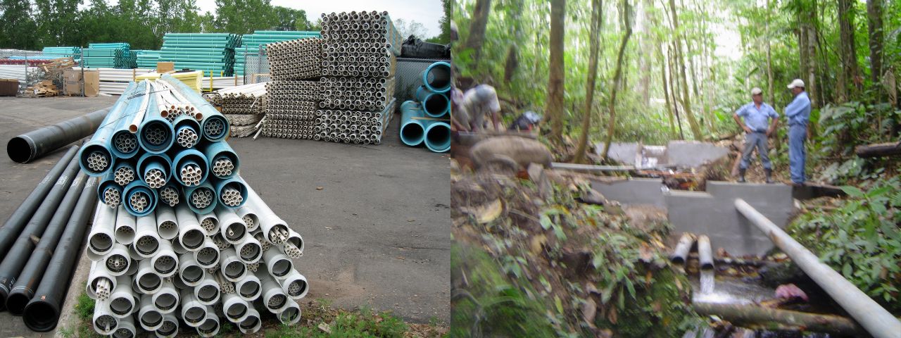 Water infrastructure under construction in Honduras