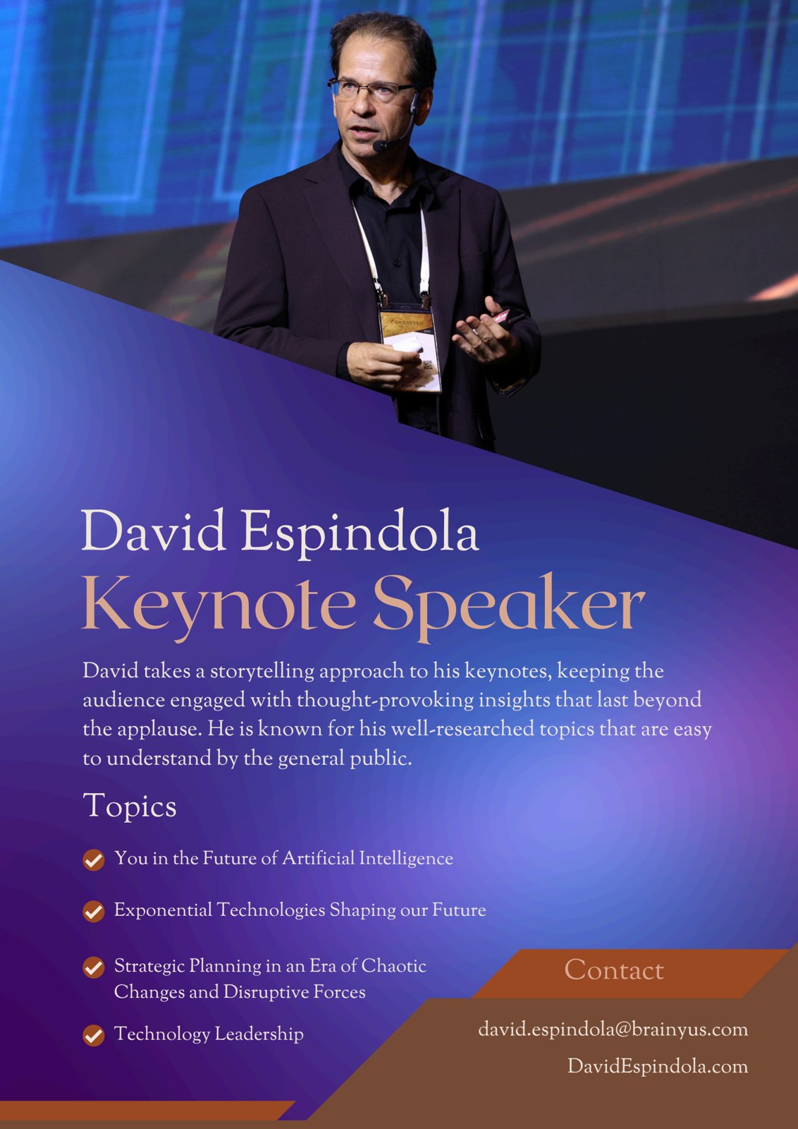 Speaker profile, page 1